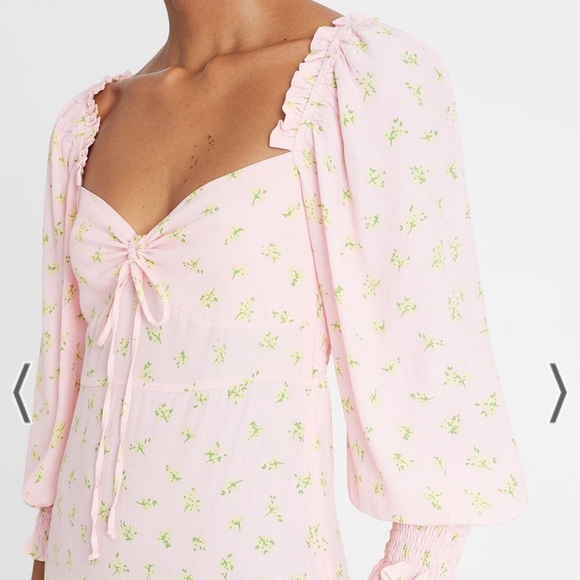 Faithfull The Brand Mathilde Midi Sun Dress | Floral Print | Size 6 | Pink - Picture 5 of 12